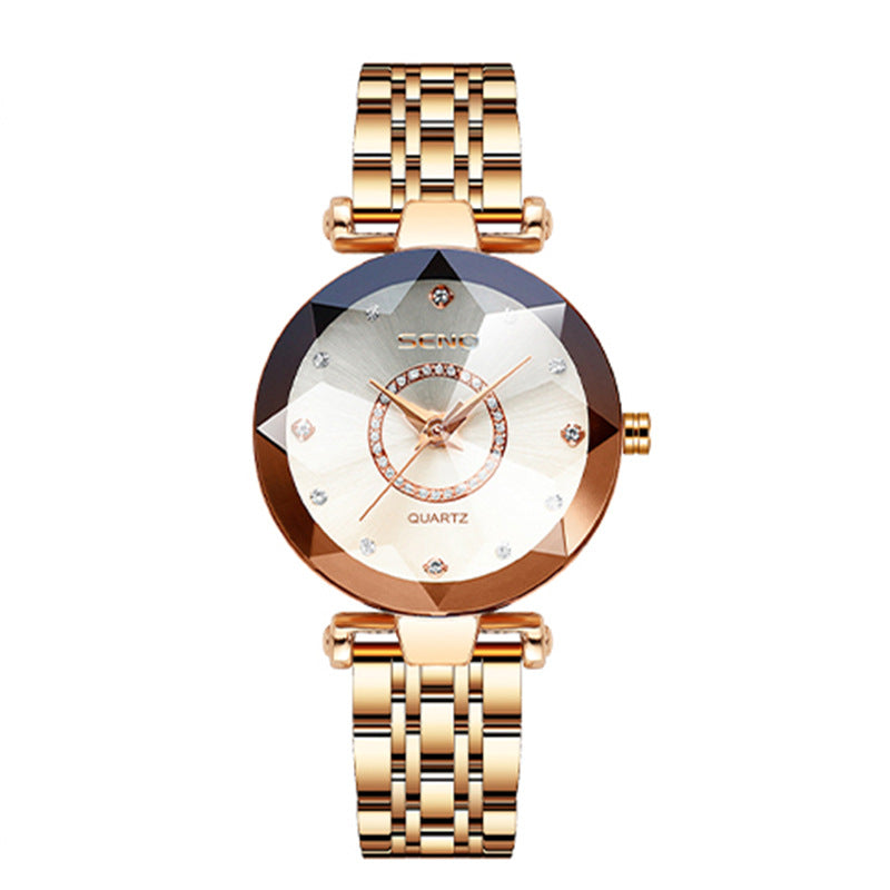 Star Diamond Face Ladies Quartz Watch