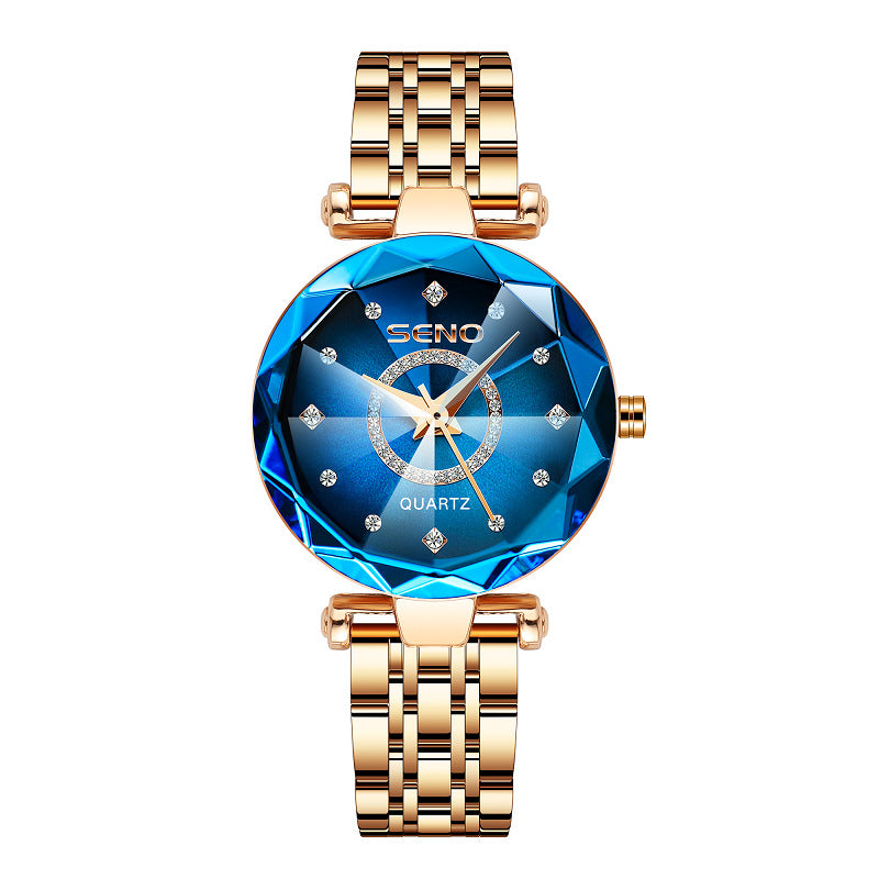 Star Diamond Face Ladies Quartz Watch