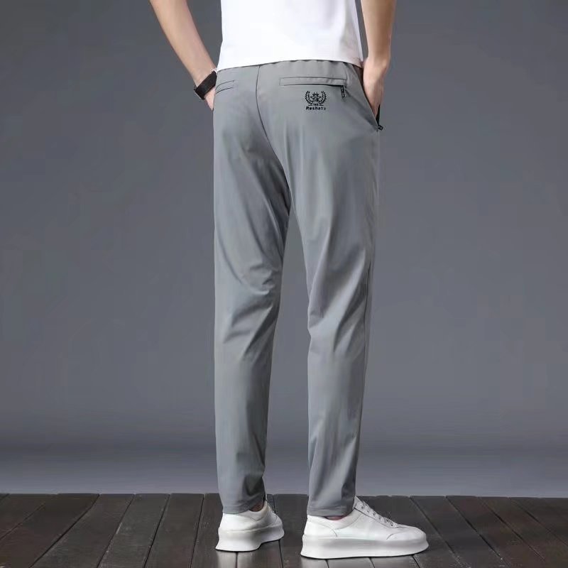 2024 Summer ice silk sports men's casual trousers