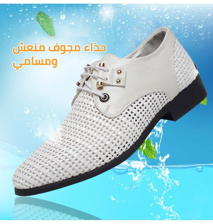 صندل صيفي مجوف منسوج يدويًا للرجال(de271)