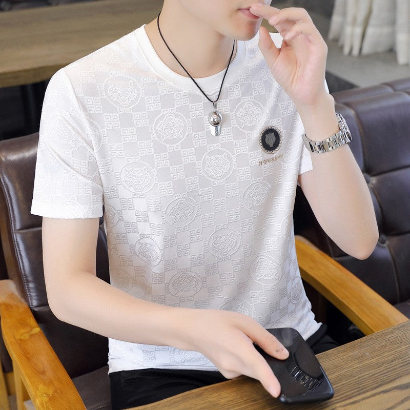 2025 summer ice silk quick-drying men's T-shirt