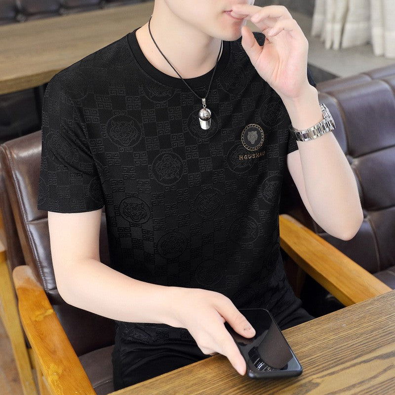 2025 summer ice silk quick-drying men's T-shirt