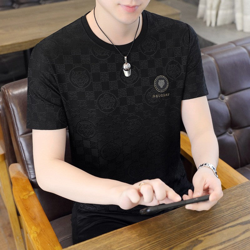 2025 summer ice silk quick-drying men's T-shirt