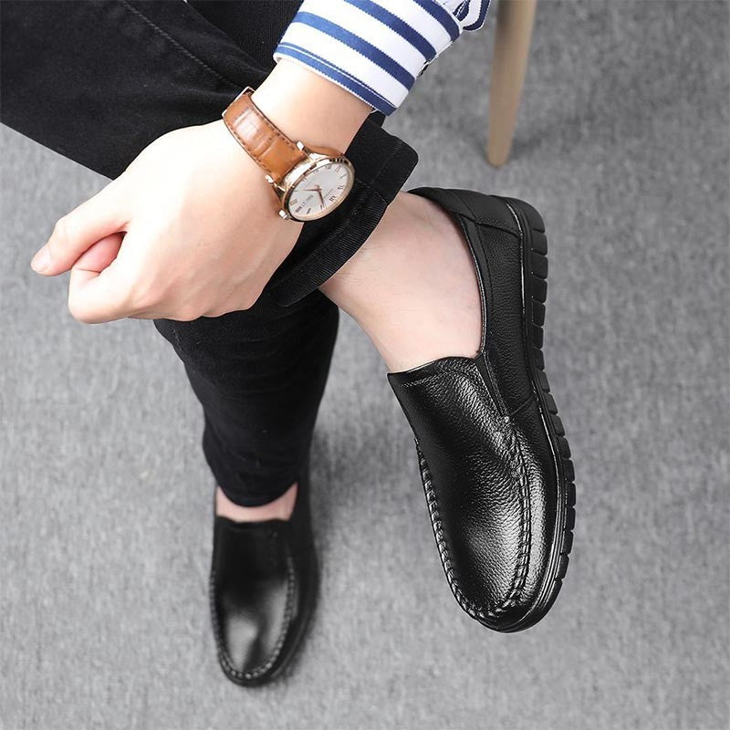 2025 men's all-match breathable casual leather shoes