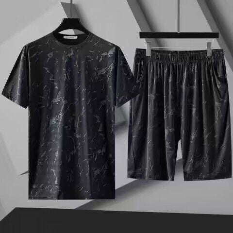 TJ138-Men's summer breathable quick-drying casual sports suit