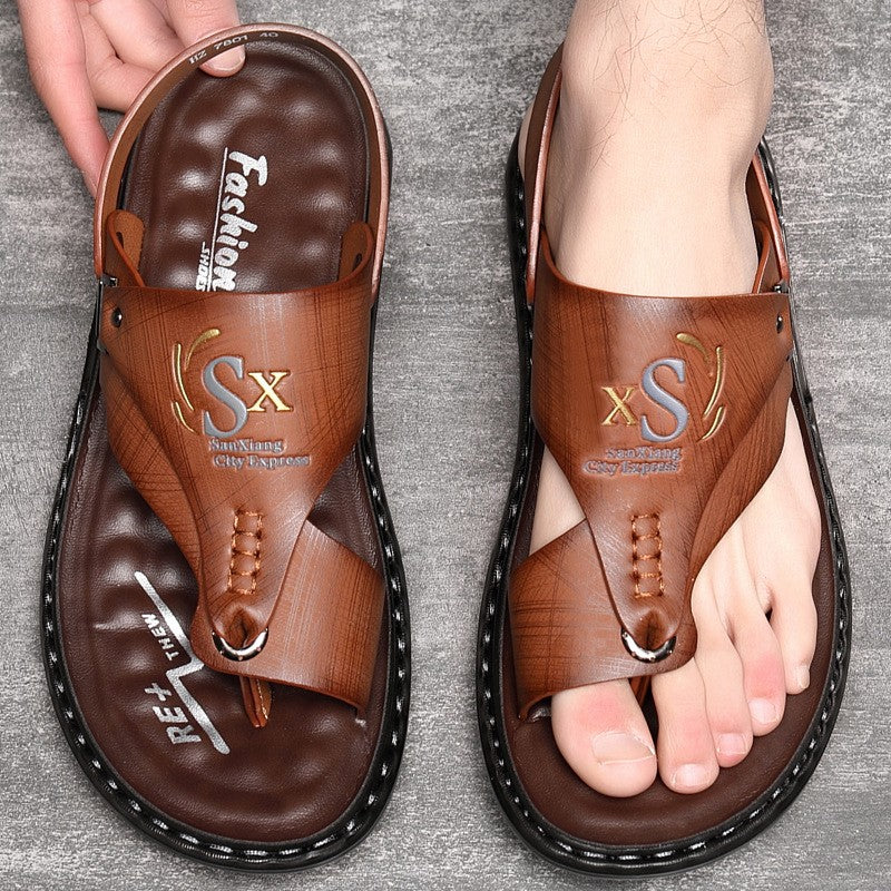 luu37-Men's casual outerwear sandals and slippers
