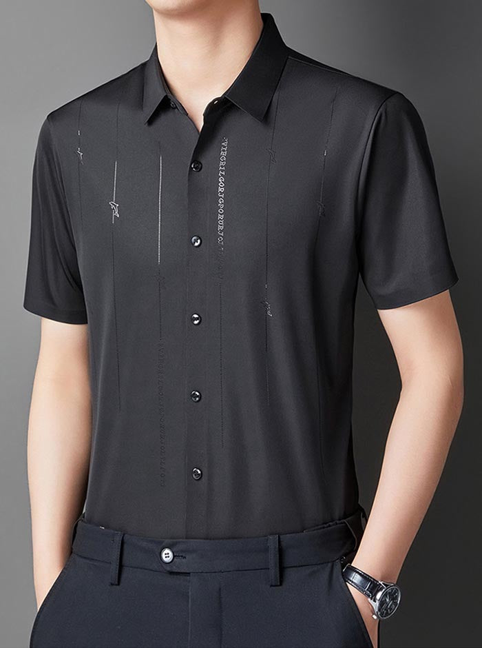 Summer men's non-marking wrinkle-free ironing shirt