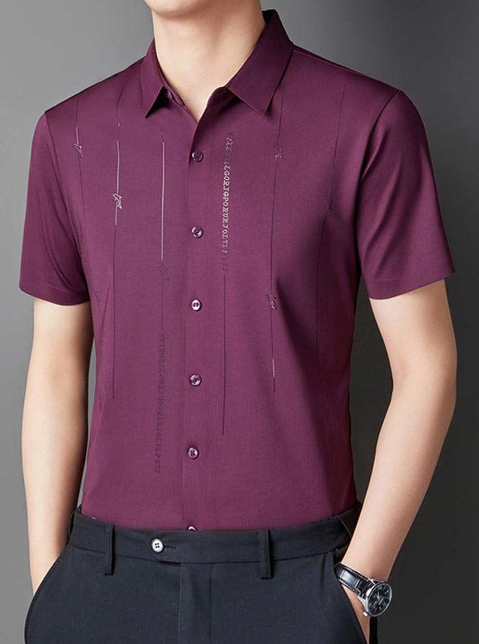 Summer men's non-marking wrinkle-free ironing shirt