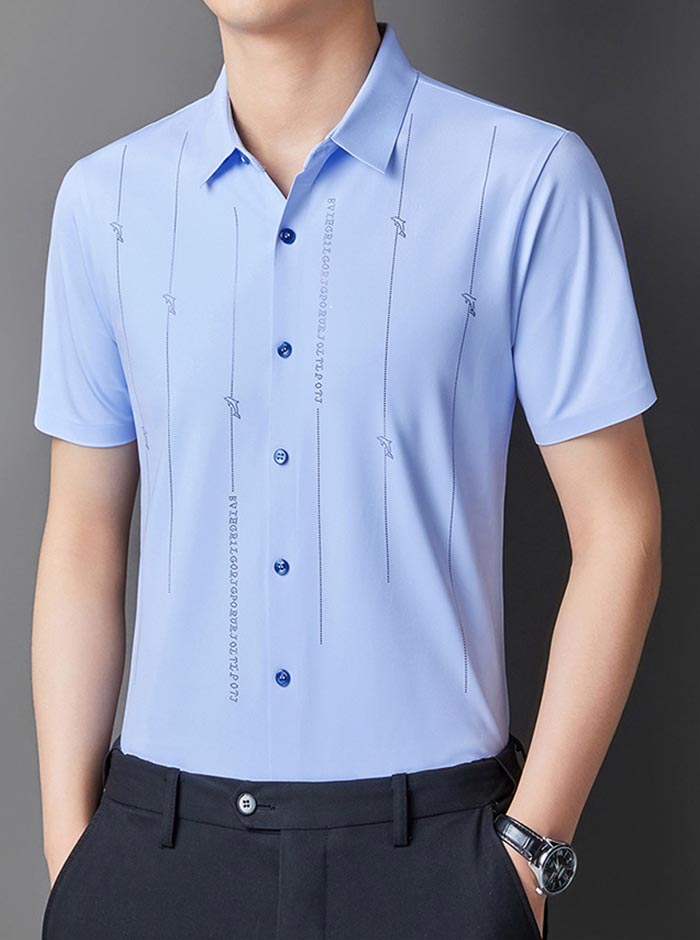 Summer men's non-marking wrinkle-free ironing shirt