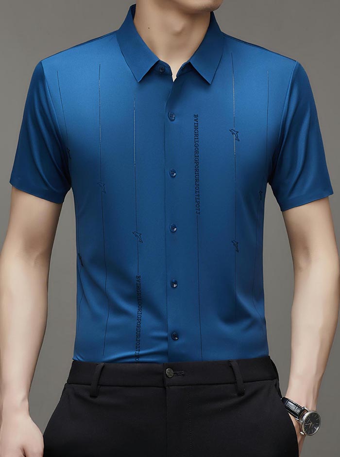 Summer men's non-marking wrinkle-free ironing shirt