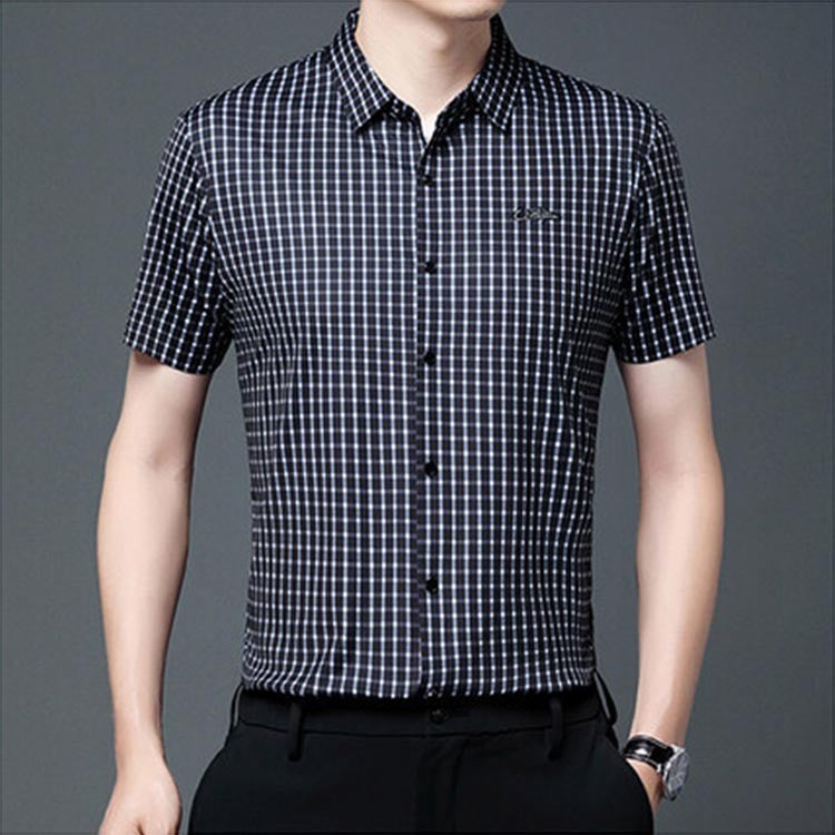 zd142-2025 Men's Business Casual Plaid Shirt-Buy more,Save more