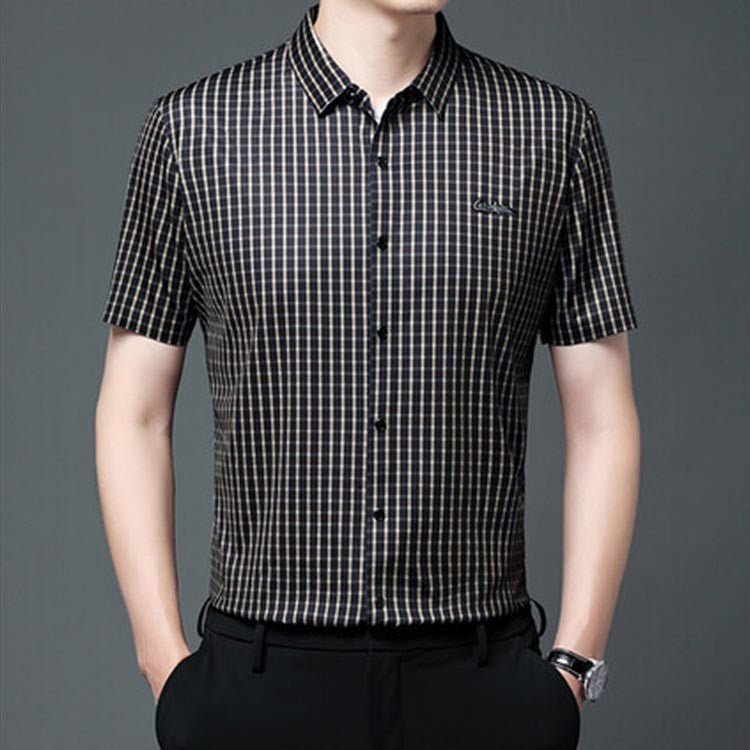 zd142-2025 Men's Business Casual Plaid Shirt-Buy more,Save more