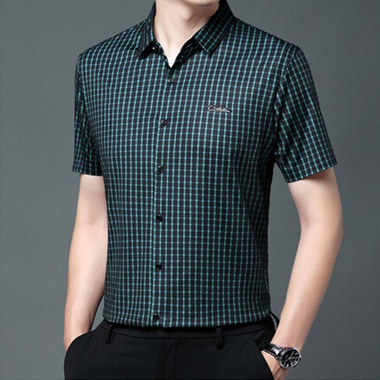 zd142-2025 Men's Business Casual Plaid Shirt-Buy more,Save more