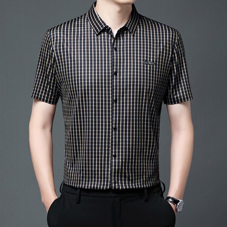 zd142-2025 Men's Business Casual Plaid Shirt-Buy more,Save more