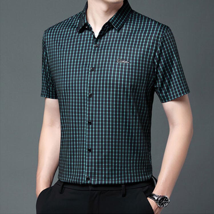 zd142-2025 Men's Business Casual Plaid Shirt-Buy more,Save more