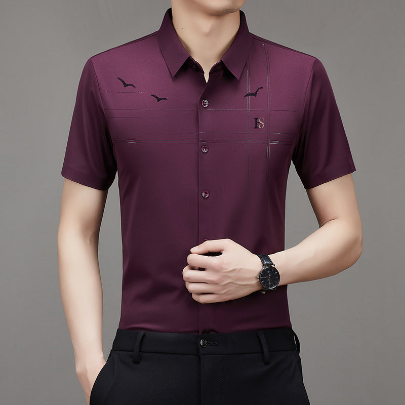 2024 men's non-ironing light business shirt