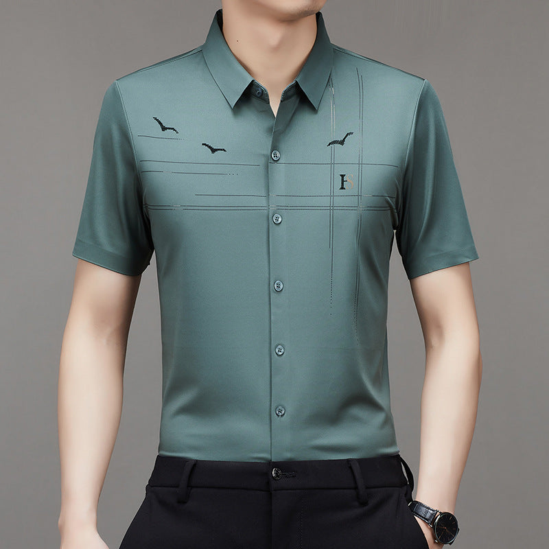 2024 men's non-ironing light business shirt