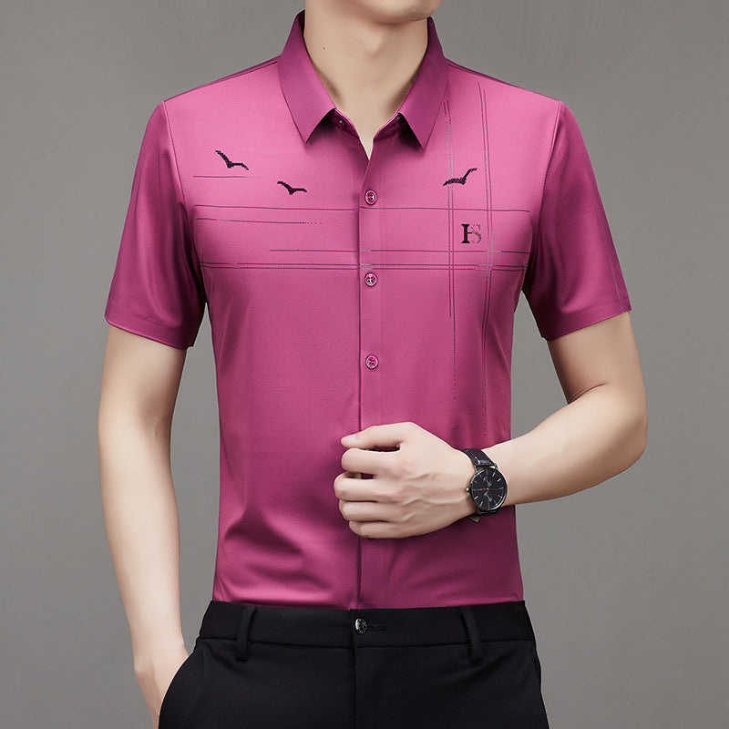 2024 men's non-ironing light business shirt