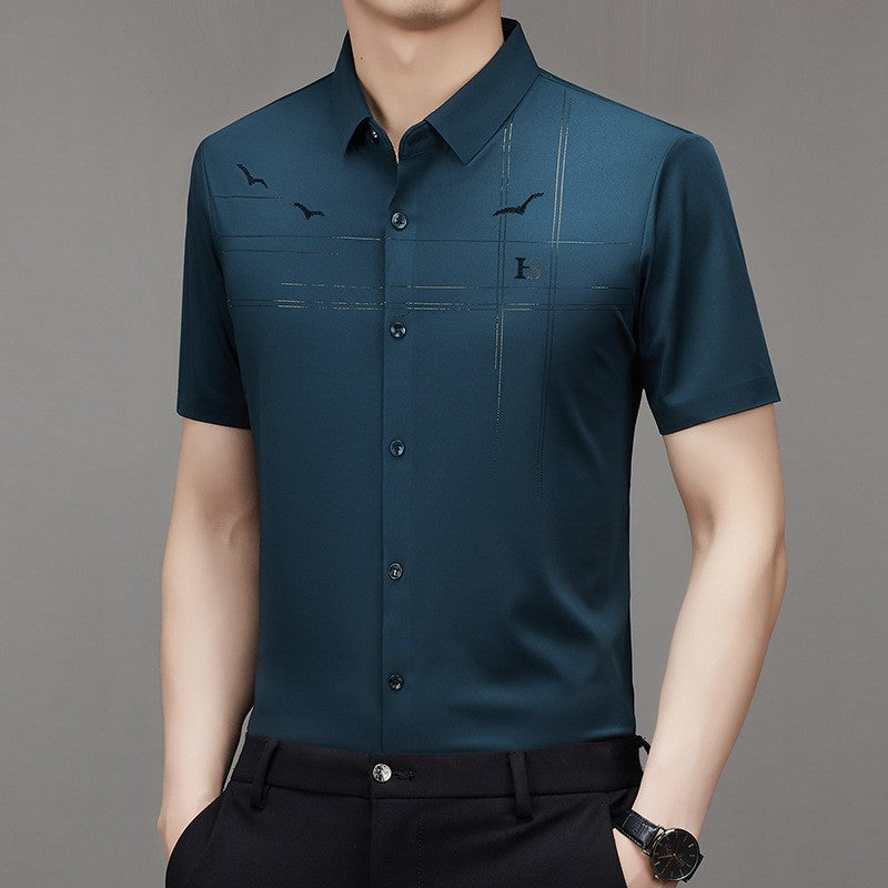 2024 men's non-ironing light business shirt