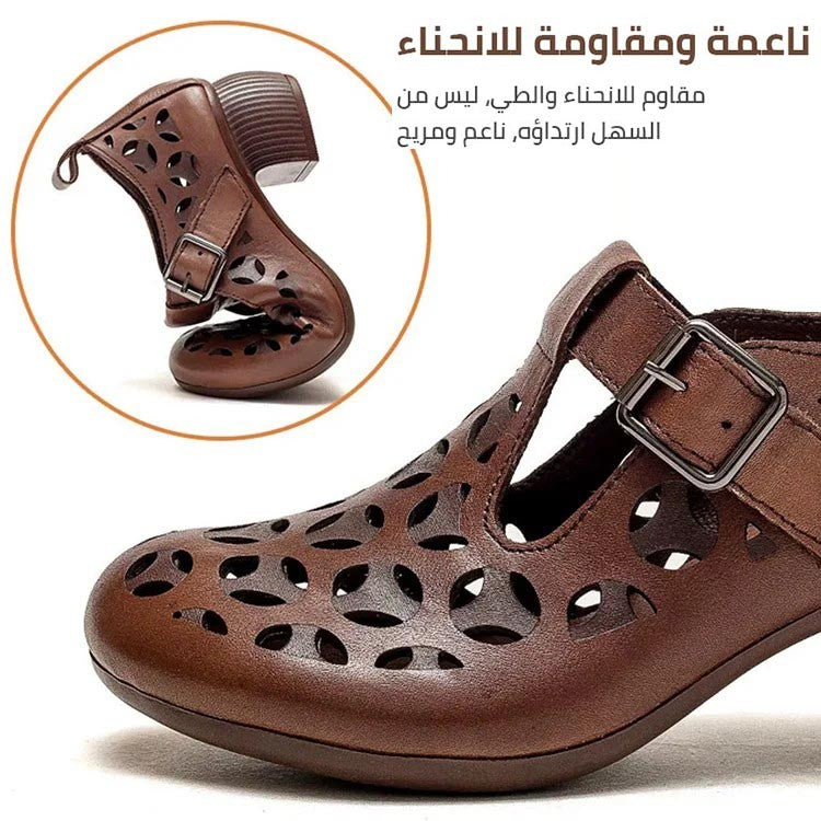 clz11-Hollow retro ethnic style casual shoes