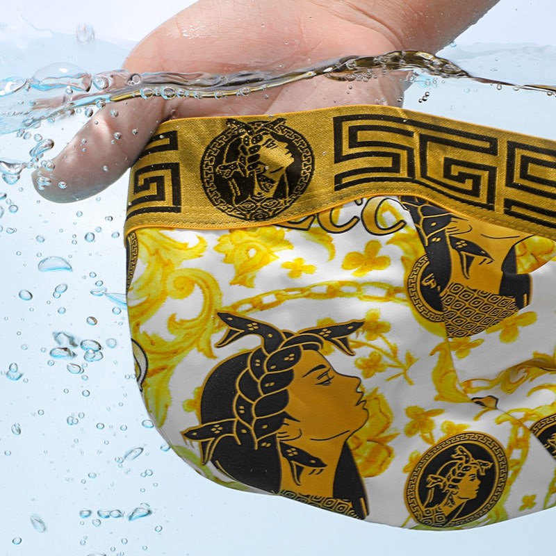 2024 men's ice silk antibacterial boxer briefs