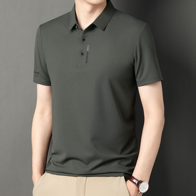 Ice Silk Short Sleeve Men's Polo Shirt