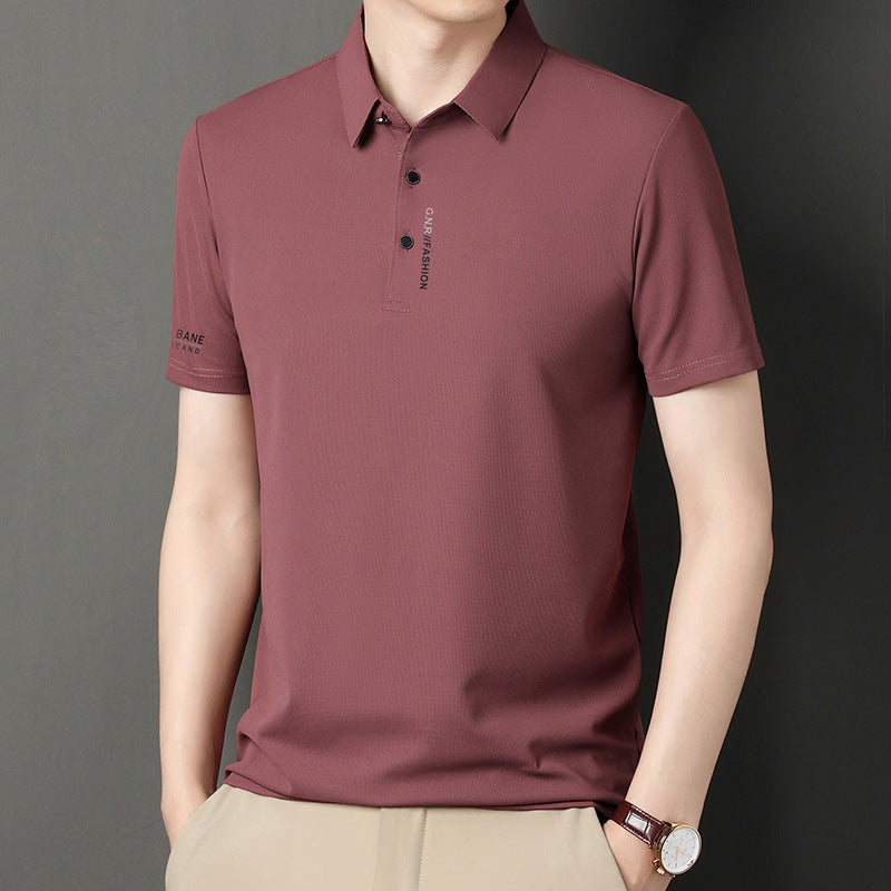 Ice Silk Short Sleeve Men's Polo Shirt