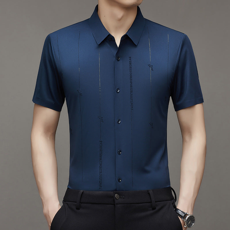Summer men's non-marking wrinkle-free ironing shirt