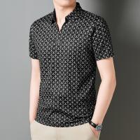 Men's Ice Silk Light Luxury Lapel POLO Shirt(you54)