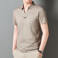Men's Ice Silk Light Luxury Lapel POLO Shirt(you54)
