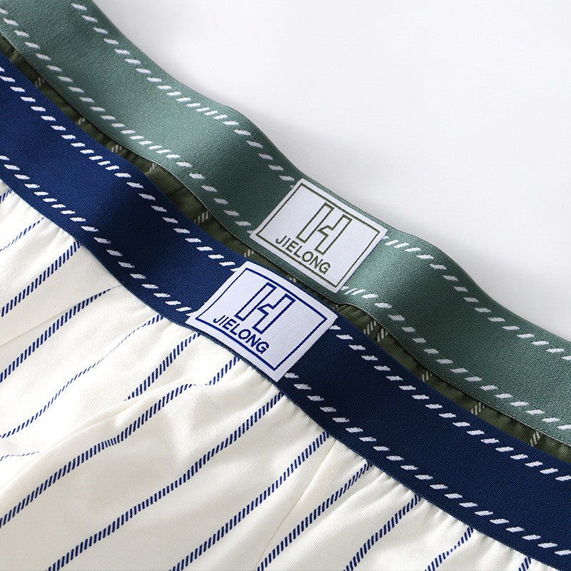 ae469-Men's striped cotton breathable briefs