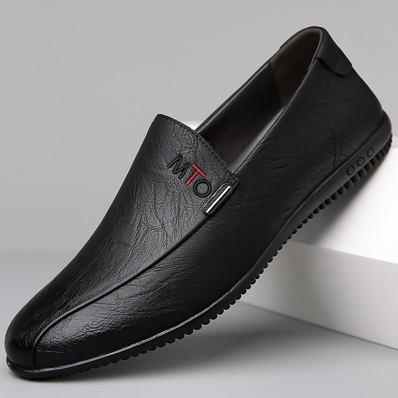 Men's breathable casual leather shoes