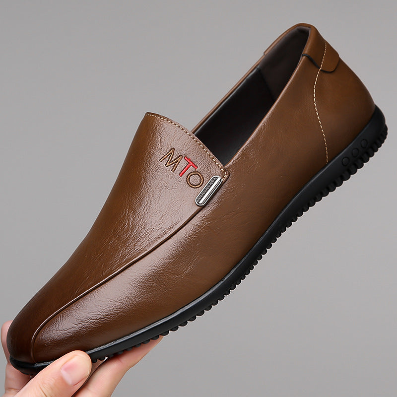 Men's breathable casual leather shoes