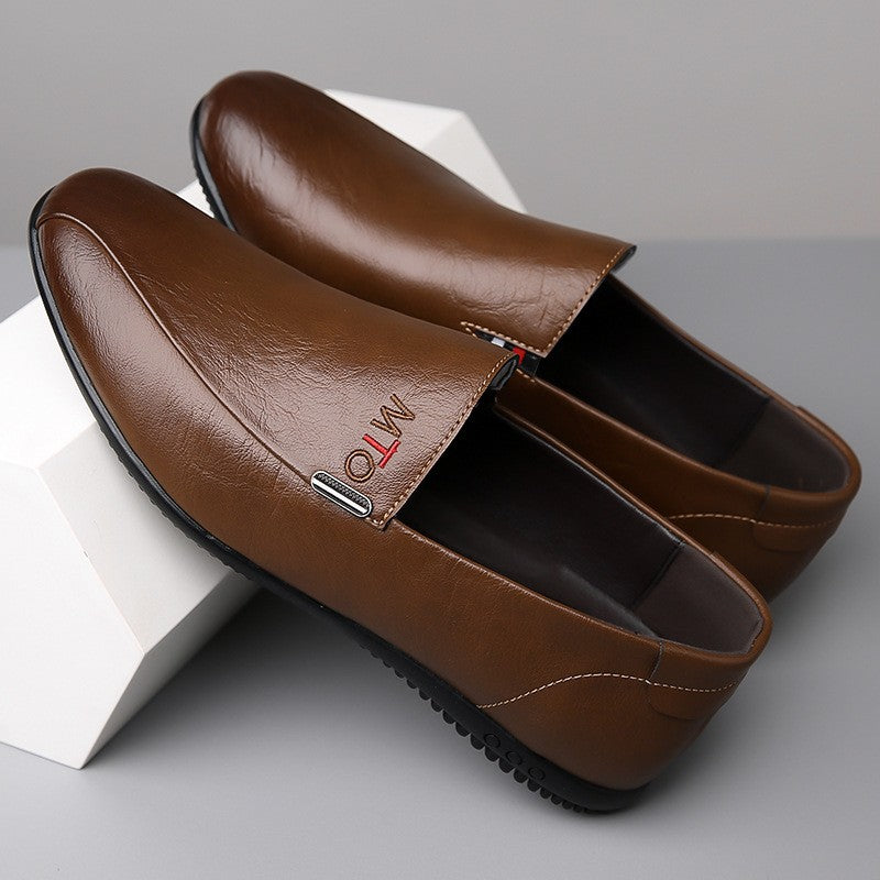 Men's breathable casual leather shoes