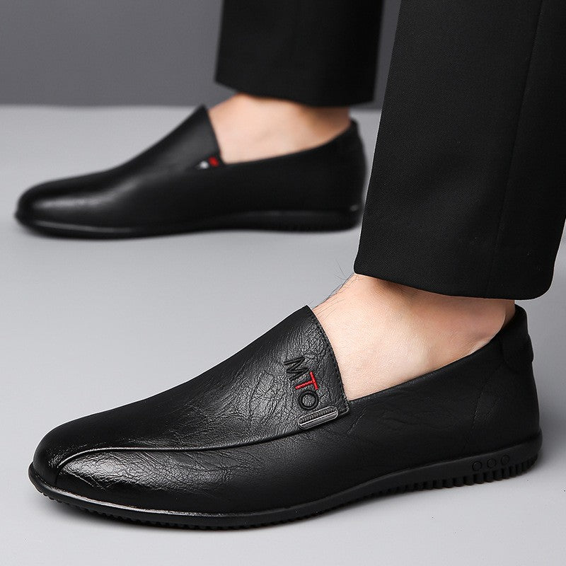Men's breathable casual leather shoes