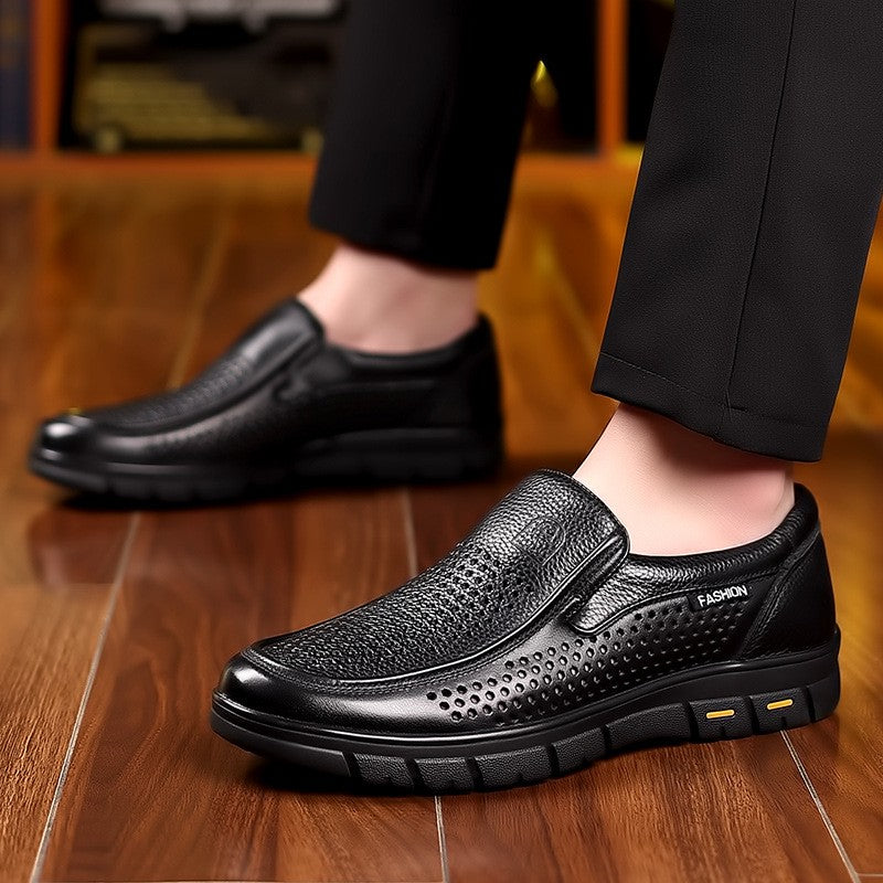 Men's summer hollow business casual leather sandals