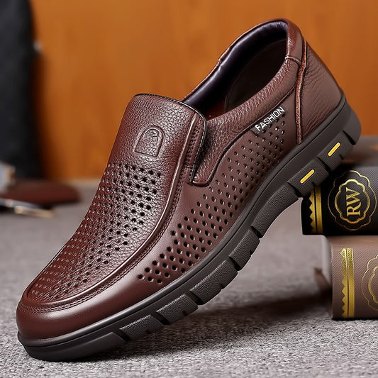 Men's summer hollow business casual leather sandals