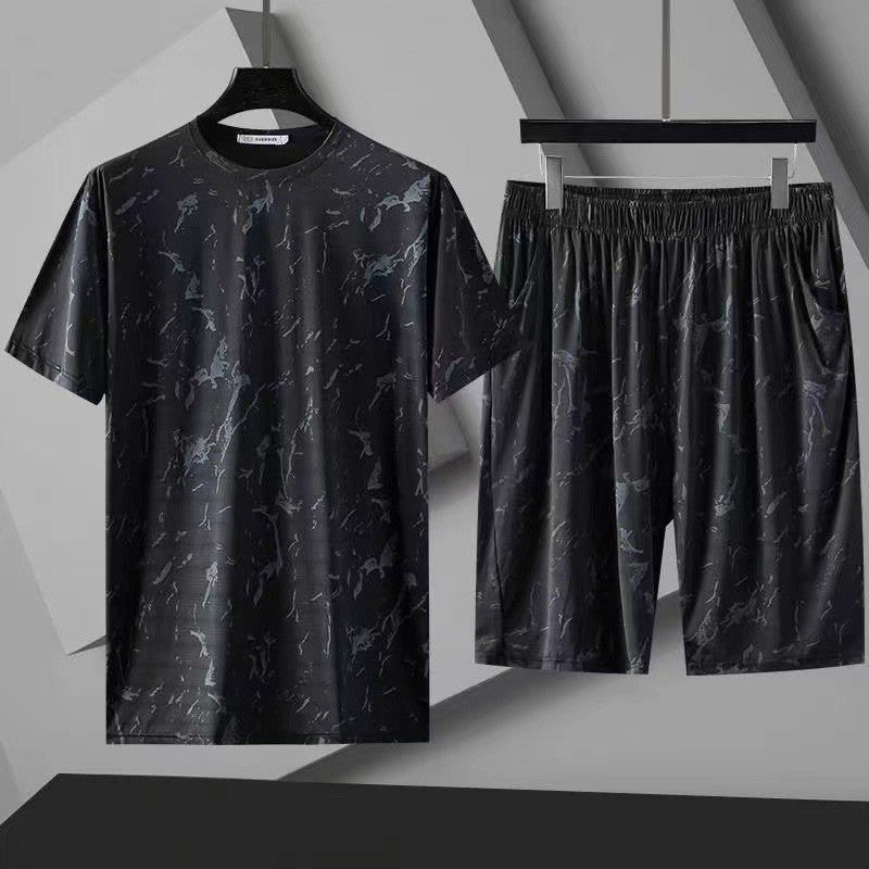 TJ138-Men's summer breathable quick-drying casual sports suit