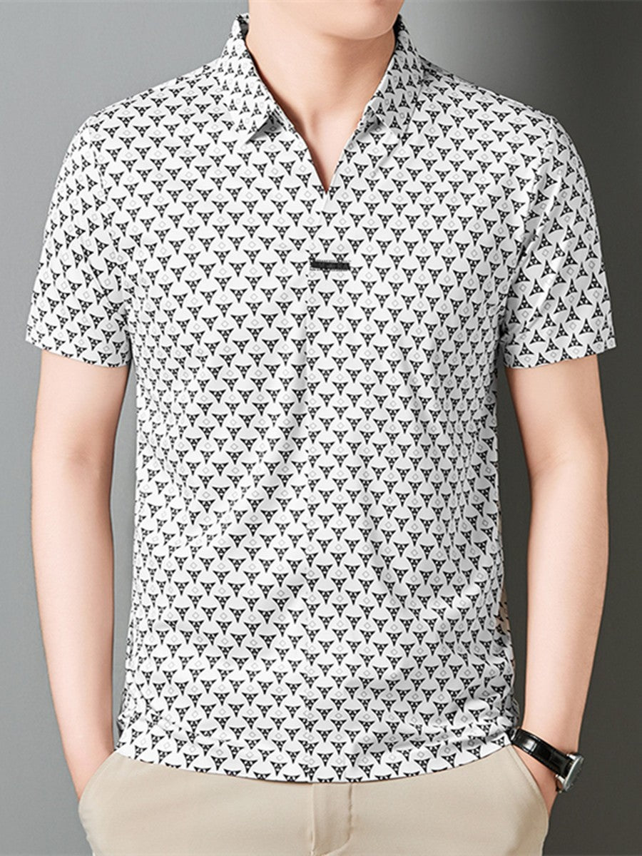 2025 Men's casual printed breathable short-sleeved T-shirt(cm341)