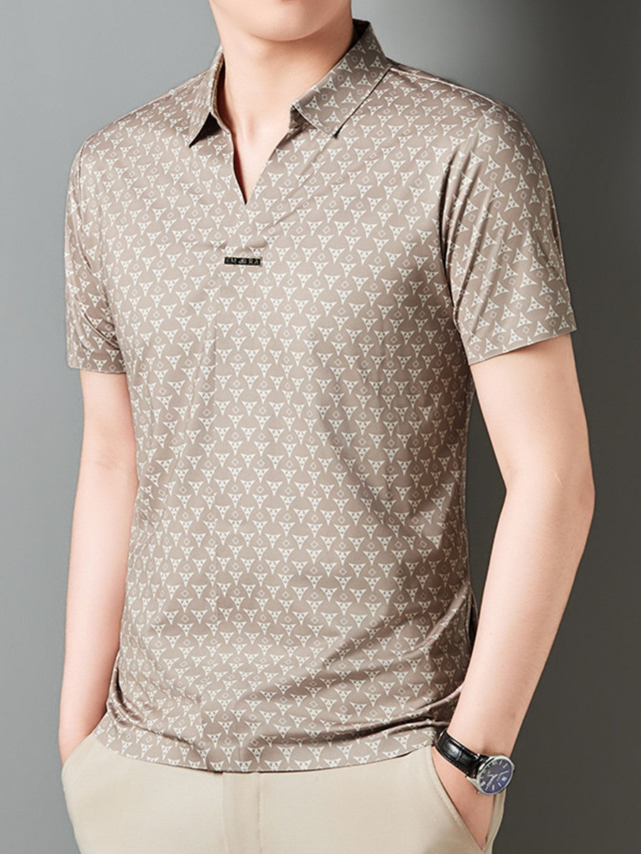 2025 Men's casual printed breathable short-sleeved T-shirt(cm341)