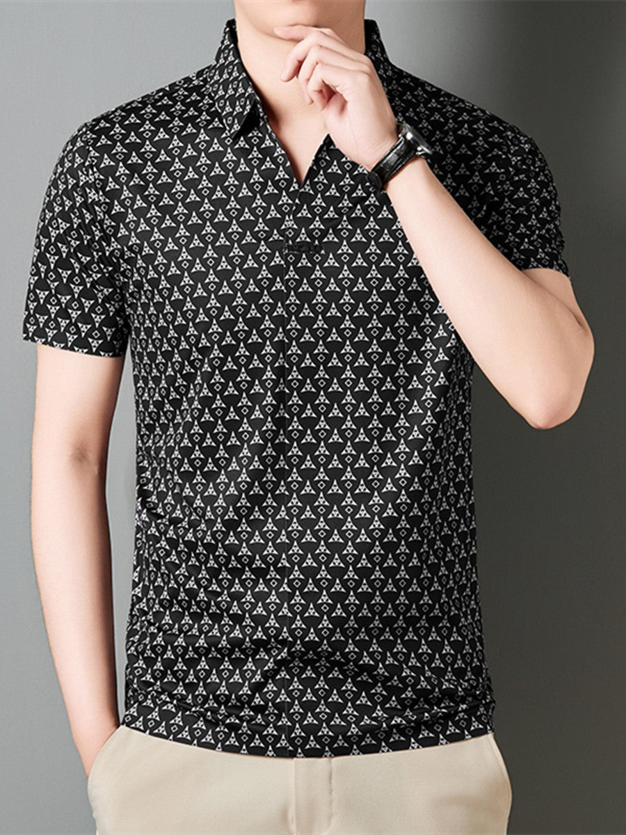 2025 Men's casual printed breathable short-sleeved T-shirt(cm341)