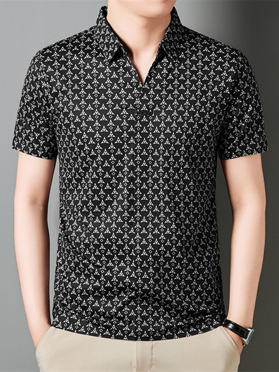 2025 Men's casual printed breathable short-sleeved T-shirt(cm341)