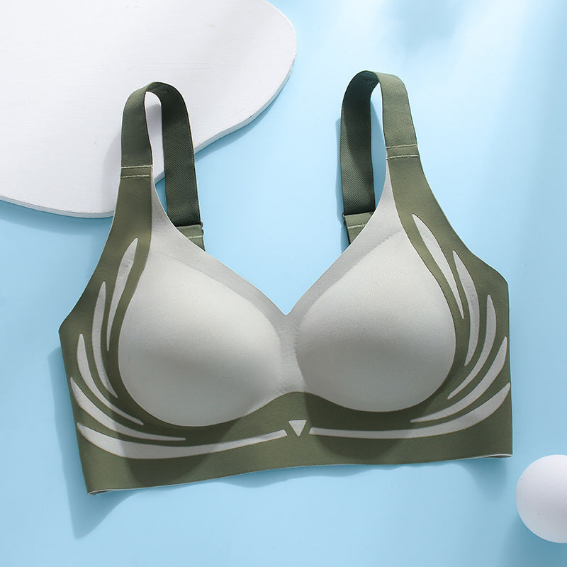 zp381-Adjustable push-up anti-sagging anti-shock fixed cup bra