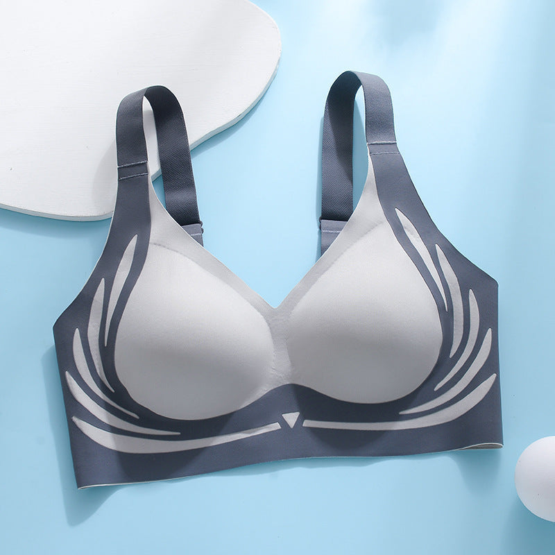 zp381-Adjustable push-up anti-sagging anti-shock fixed cup bra