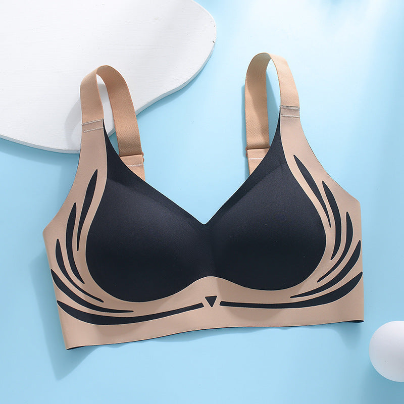 zp381-Adjustable push-up anti-sagging anti-shock fixed cup bra