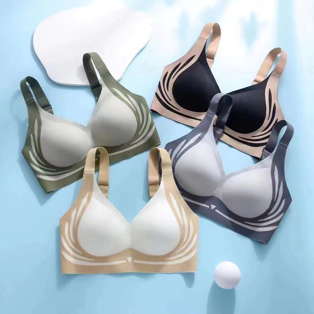 zp381-Adjustable push-up anti-sagging anti-shock fixed cup bra