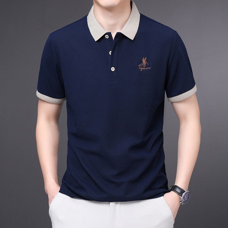 Summer business casual men's short-sleeved t-shirt