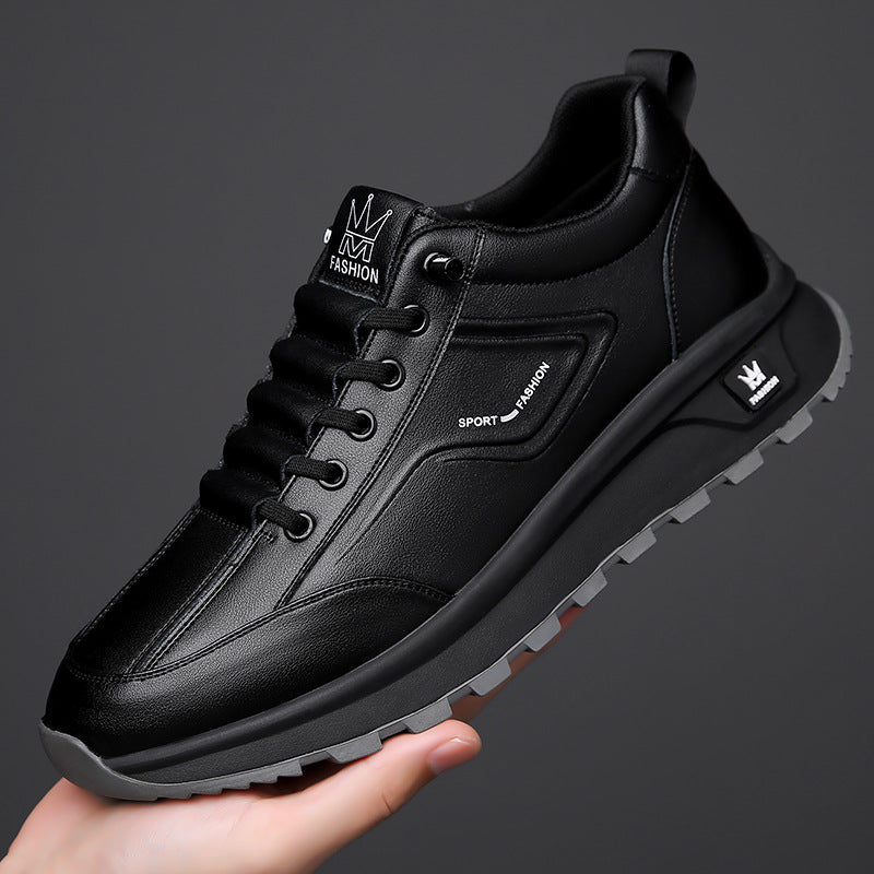 cpy640-Men's sports style casual leather shoes