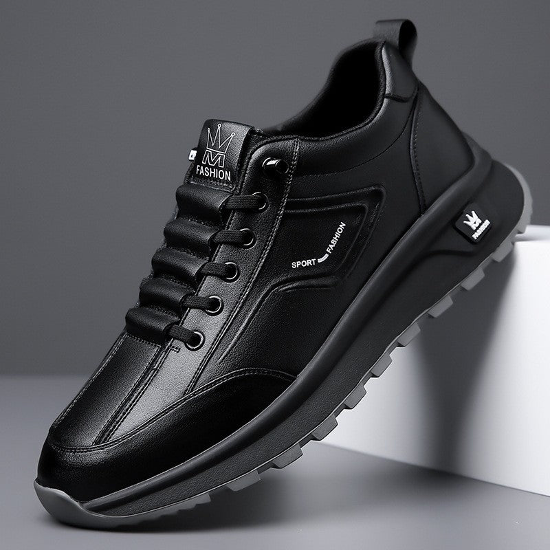 cpy640-Men's sports style casual leather shoes