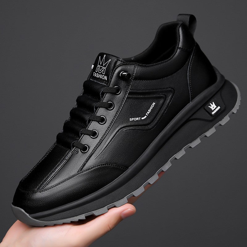 cpy640-Men's sports style casual leather shoes